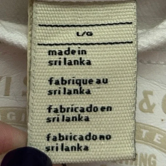 LEVI'S White Denim Trucker Jacket Women sz L Cropped Raw Hem - See Notes - Picture 8 of 11